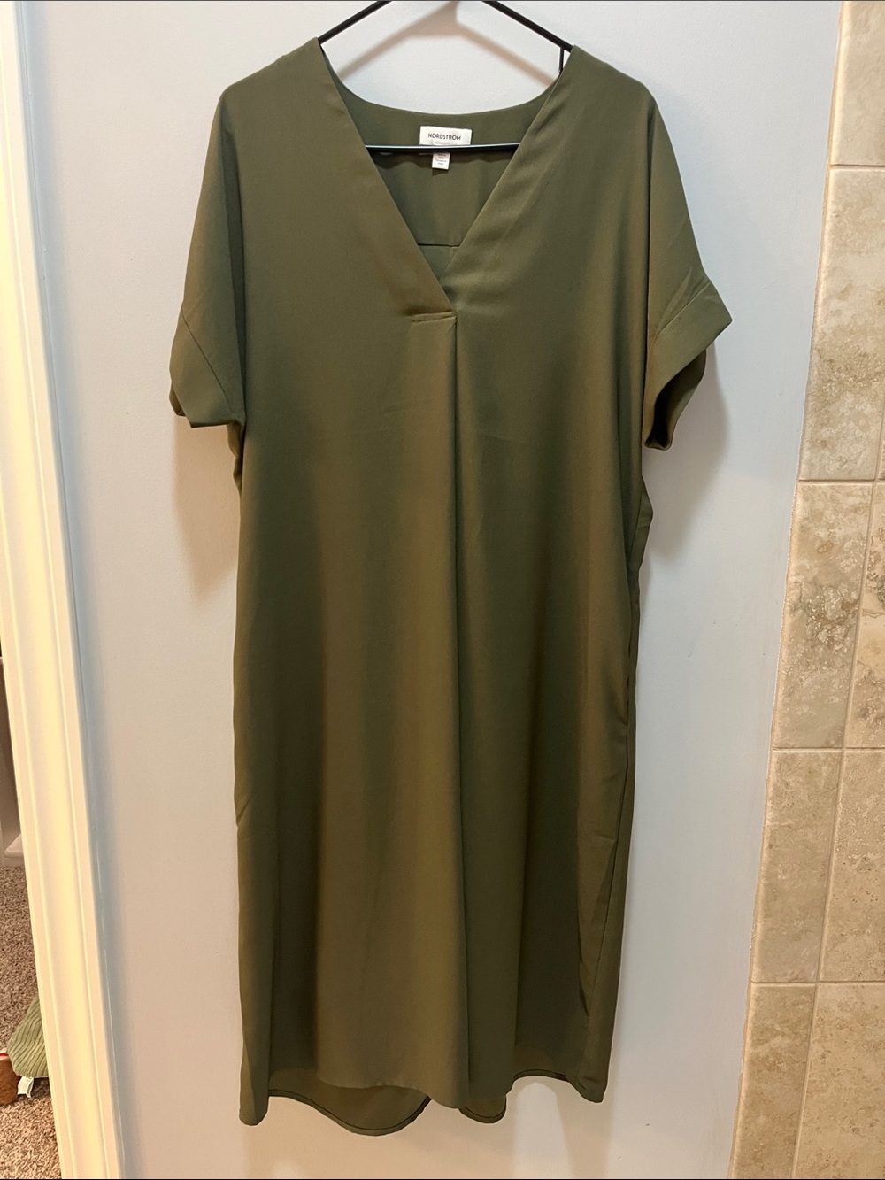 Nordstrom Olive Green Midi Dress